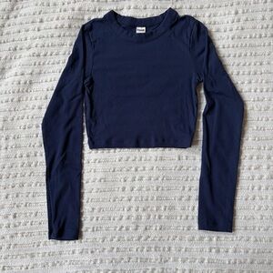 Victoria’s Secret PINK Navy Blue Long Sleeve Crop Top Women’s Small